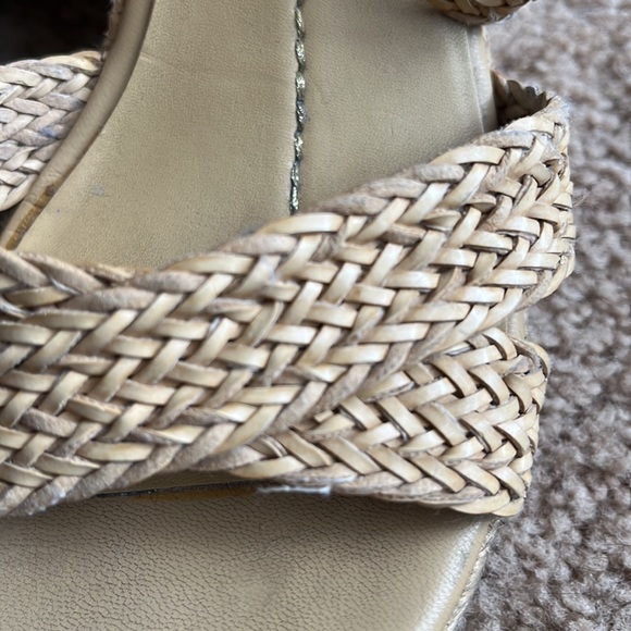 Natural beige Dolce Vita strappy twine sandal wedges - Picture 12 of 13